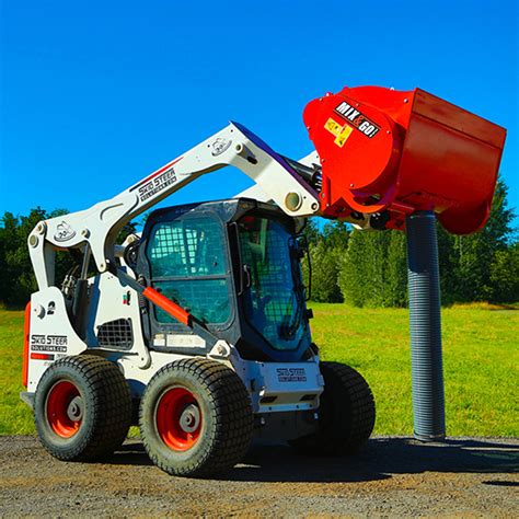 concrete mixer attachment skid steer|concrete mixer attachment for bobcat.